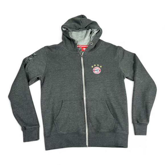 FC Bayern Sweater Adult MEDIUM Gray Football Soccer Hoodie Munchen Germany - Picture 1 of 9